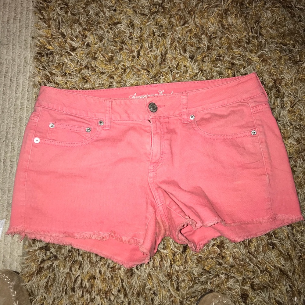 Coral American Eagle shorts